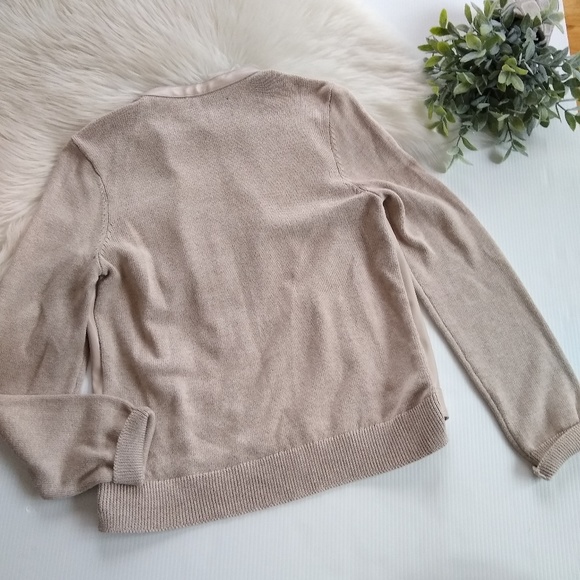 JONES NEW YORK tan faux leather knit Jacket - Picture 8 of 8